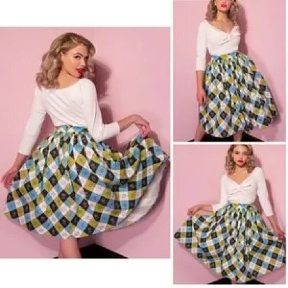 Vixen By Micheline Pitt Ghostbusters Midi Swing Skirt Size XS